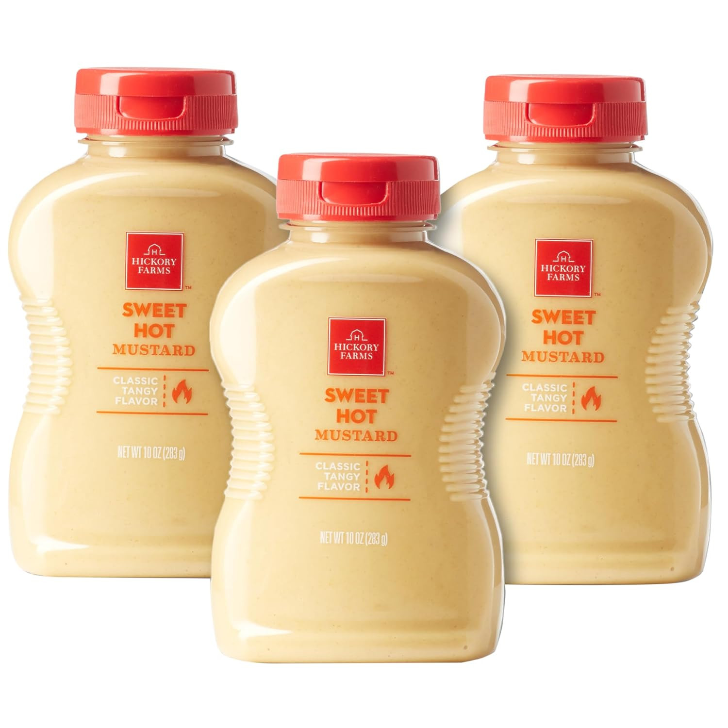 Сладкая острая горчица Hickory Farms (10 унций, упаковка из 3 штук) - Горчица для гурманов, которая отлично подходит для