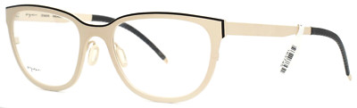 ORGREEN Sunzal 828 Cream Black Womens Semi Cat Eye Full Rim Eyeglasses 53-19-142