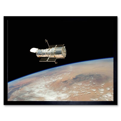 Hubbles letzte Freigabe über der Erde von Space Shuttle Atlantis Crew Wandbild 12x16