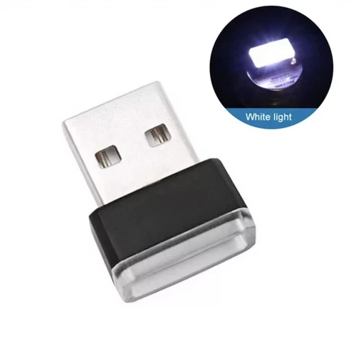 1x USB LED Mini Car Light Neon Atmosphere Ambient Bright Lamp Light Accessories - Picture 19 of 23