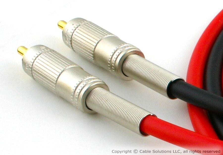 Canare F-09 Slimline RCA Connector, Nickel Handle w/ Spring-type