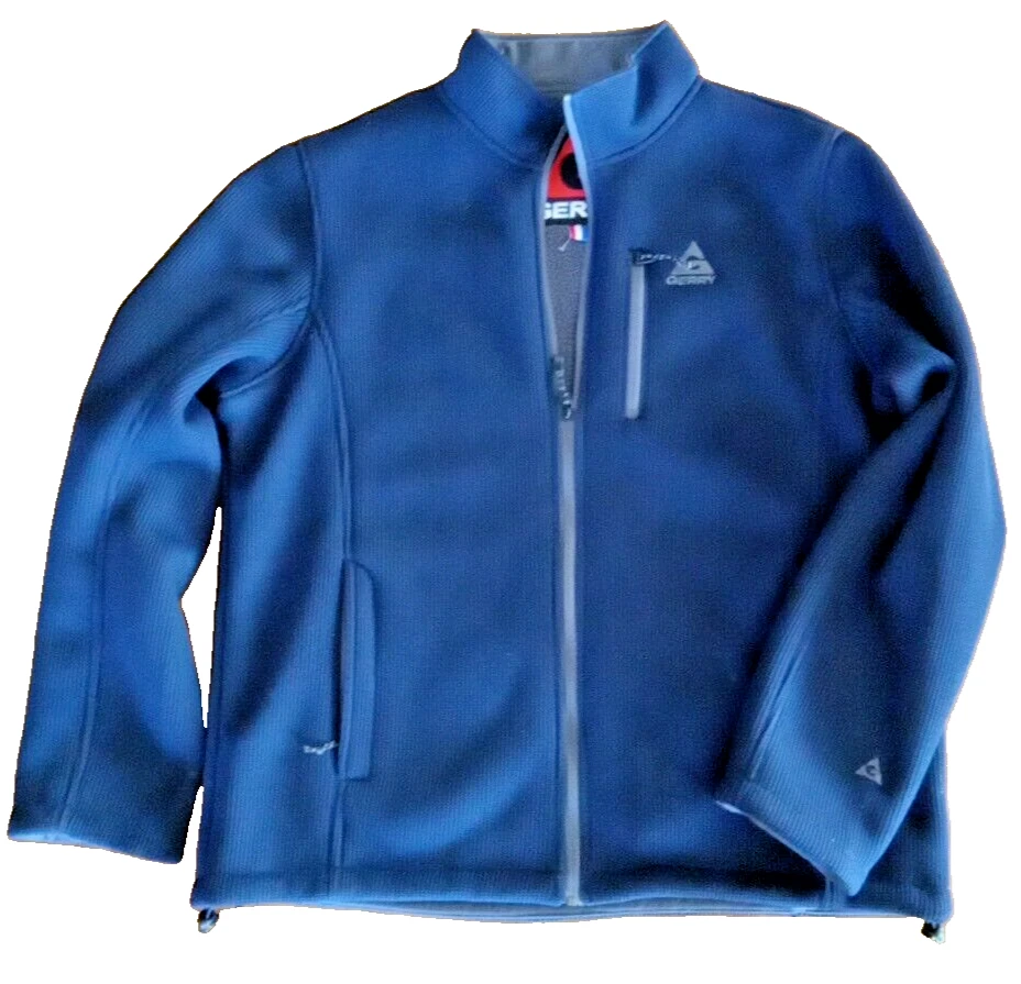 Gerry Jacket Mens XL Thermal Weave Fleece Lined Royal Blue Warm Wind Proof Coat