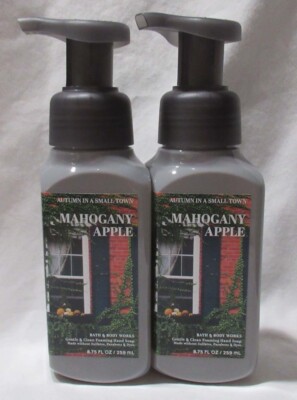 Bath & Body Works Gentle & Clean Foaming Hand Soap Set Lot 2 MAHOGANY APPLE