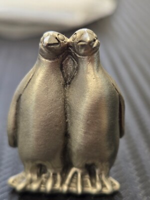 Hudson Pewter Noah's Ark Penguin Pair 1981 #2223
