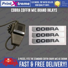 COBRA cb radio COFFIN MIC INLAY STICKER Decal self adhesive NO MIC INCLUDED!