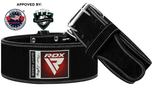 RDX Cintura Palestra Sollevamento Pesi Cintura Di Pelle Supporto Posteriore IT - Picture 1 of 6