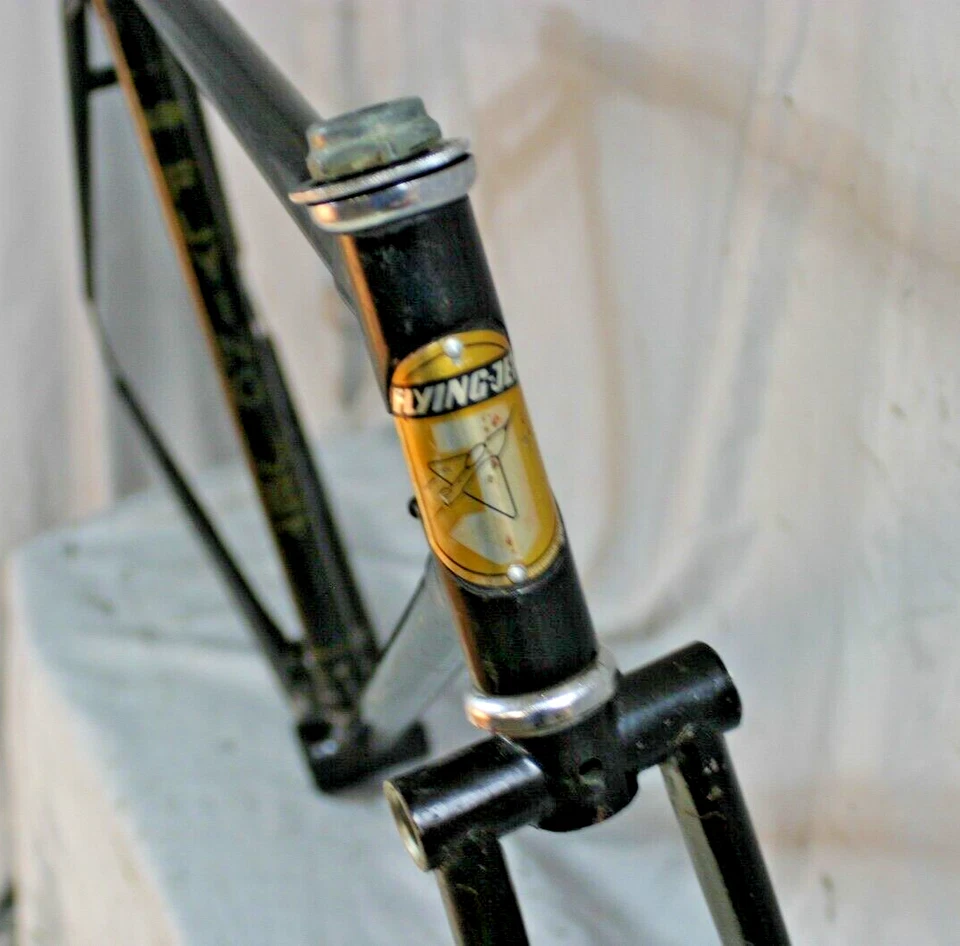 Juego de cuadro de bicicleta de carretera Flying Jet Touring años 70 46 cm XX-pequeño acero café cercanías~ Foto 4 de 4