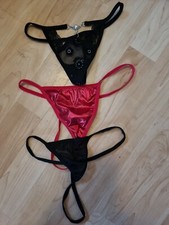 Set Of Three Ladies Thong/strings Size Small