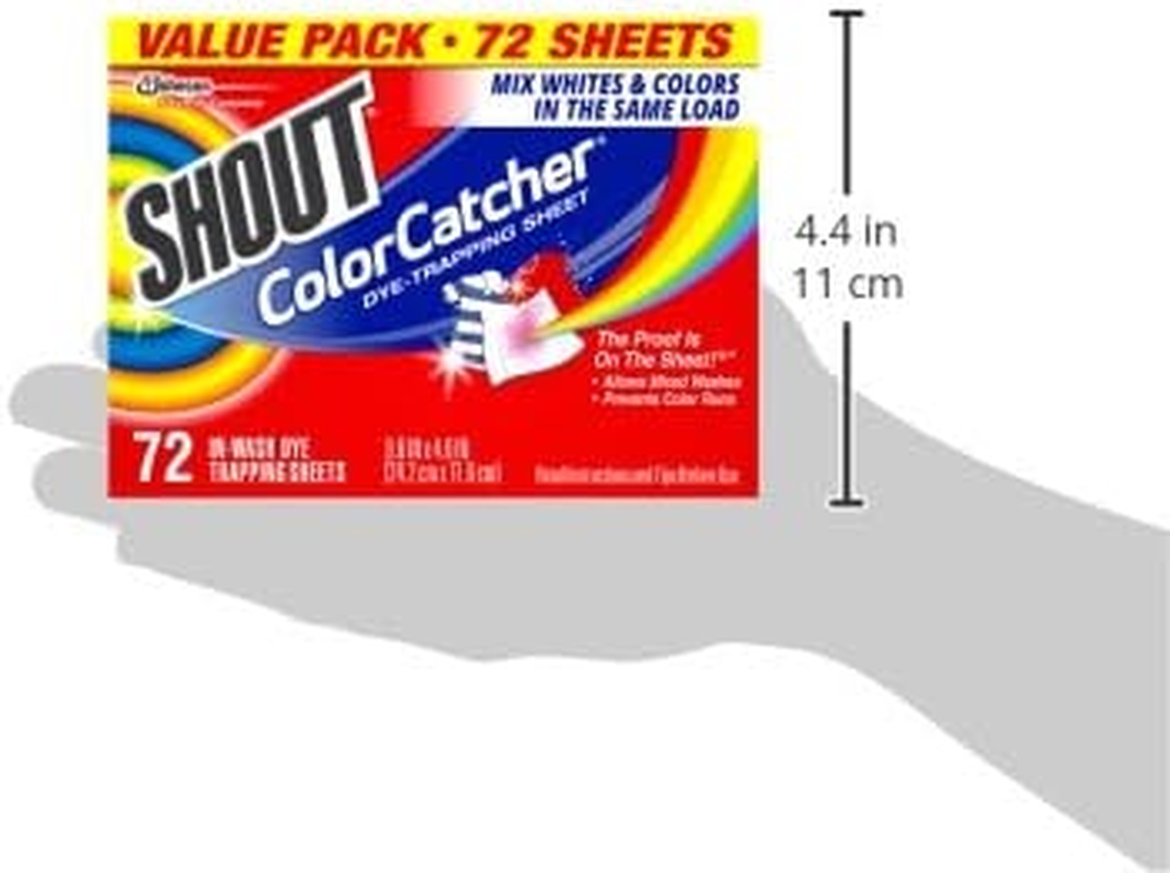 Shout Color Catcher Sheets for Laundry, Maintains Clothes Original, 72  Count 767644241274