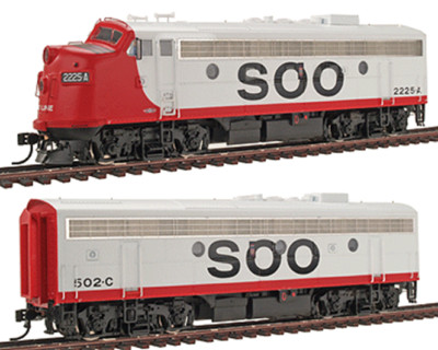 SOO LINE F7 - A/B units - DCC / QUANTUM SOUND '' RED NOSE '' - HO Scale NEW OOP