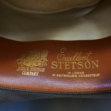 Vintage 50s JOHN B STETSON Hat Excellent Star Grey Fedora Sz 6 7/8 Size 55 RARE