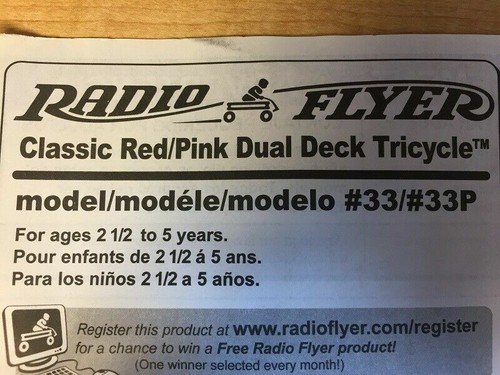 RADIO FLYER CLASSIC PINK DUAL DECK 