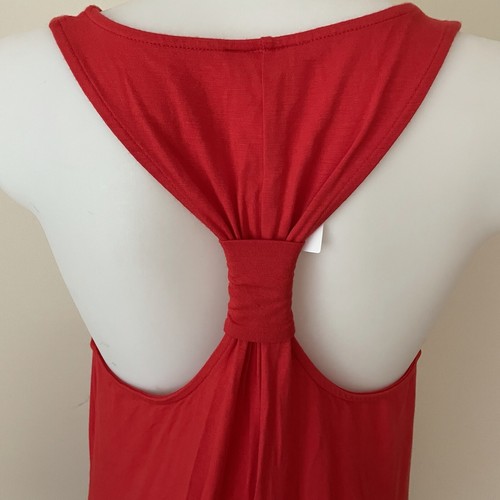 URBAN OUTFITTERS SILENCE + NOISE RED SHAPELESS ROMPER RACERBACK/TWIST BACK sz M - Picture 6 of 10