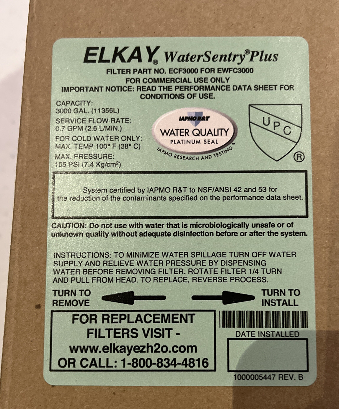 Elkay+WaterSentry+Plus+Water+Dispenser+Replacement+Filter+28ECF300029