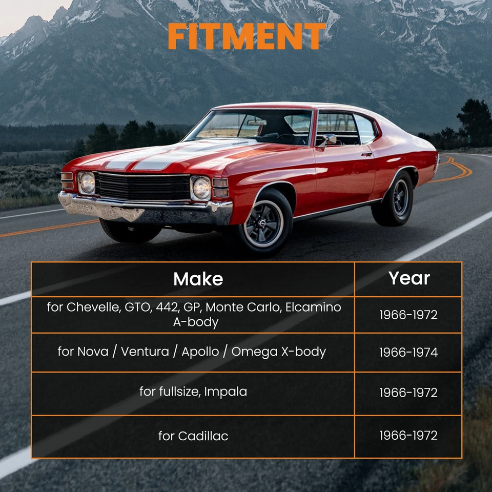 Extensores de asiento con canastilla para carrocería GM1976 F / 68-71 Pontiac Tempest 1966-1970 Foto 3 de 4