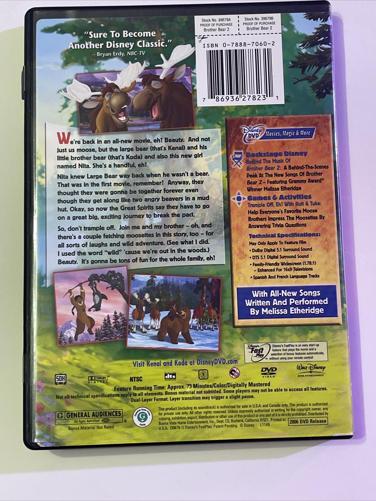 BROTHER BEAR 2 (2006) DVD Patrick Dempsey Used / Very Good eBay