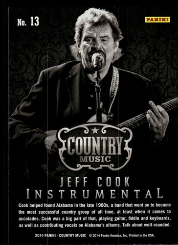 2014 Panini Country Music # 13 Jeff Cook Green Instrumental - Picture 2 of 2