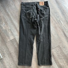 Vintage 2001 Levi  s 505 Black Denim Jeans Made in USA W36 L29.5 36x30 Y2K