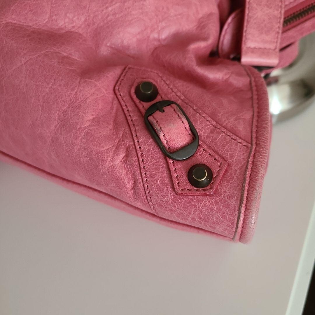 Balenciaga The City Bag 115748 Pink Leather 2Way Tote Shoulder Y2K thumbnail 7