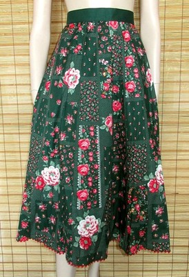 BUNT GEMUSTERTER TRACHTENROCK - COTTON - VINTAGE - ANGELIKA-MODEN - GR. 42