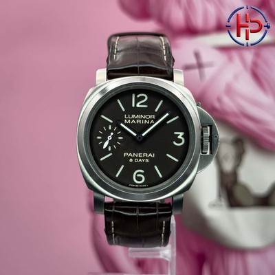 Tobacco Dial Panerai Luminor Marina 8 Days Titanio 44mm Full Set Titanium 1950