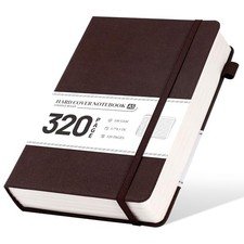 Lined Journal Notebook for Men Women 320 Pages Leather Coffee Lined A5