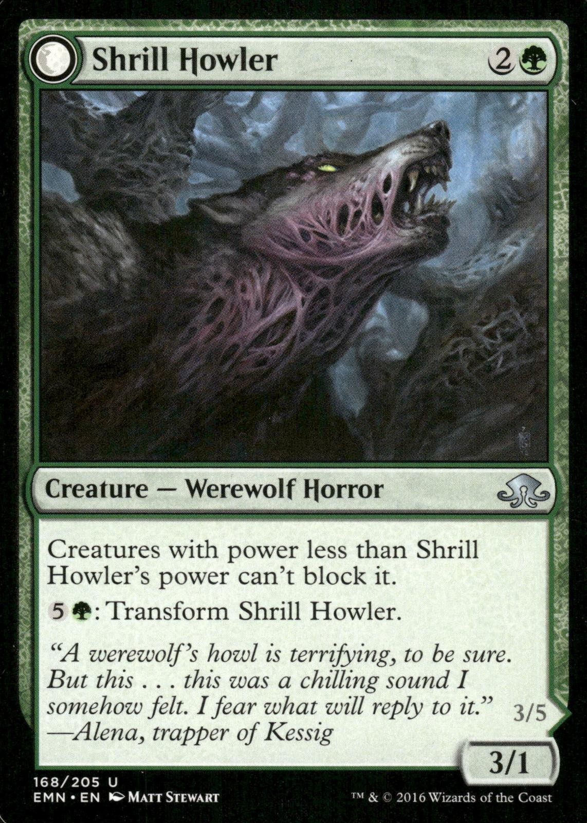 Shrill Howler 168 Uncommon Eldritch Moon Magic Near Mint