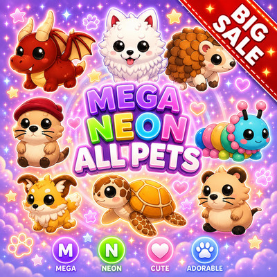 Mega Neon All Pets   Adopt From Me Today   Fast Delivery   Top Picks