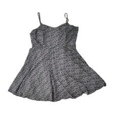 Old Navy Summer Dress Women's XXL Black Ivory Linework Print Strappy