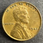 US 1941 1c Brown Lincoln Wheat Penny Philadelphia No Mint Mark VF