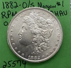1882-O/S MORGAN Dollar $1 Strong O Over S Mint Mark RPM ChAU About Uncirculated