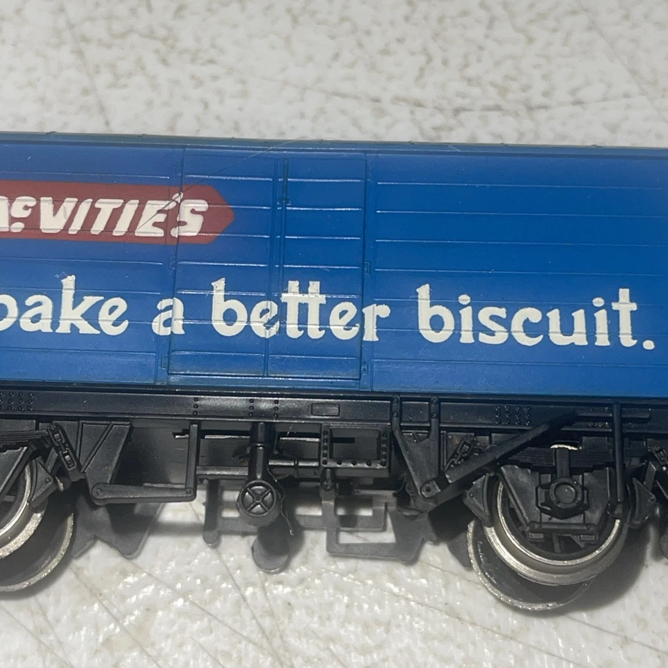 RARO Hornby McVities Galleta Azul Carro Escala OO Calibre Escala Tren Usado Foto 4 de 4