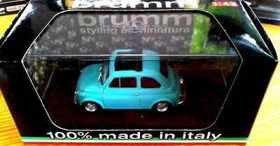 FIAT 500R 1972 azzurro farfalla brumm R474  1:43 NEU in OVP