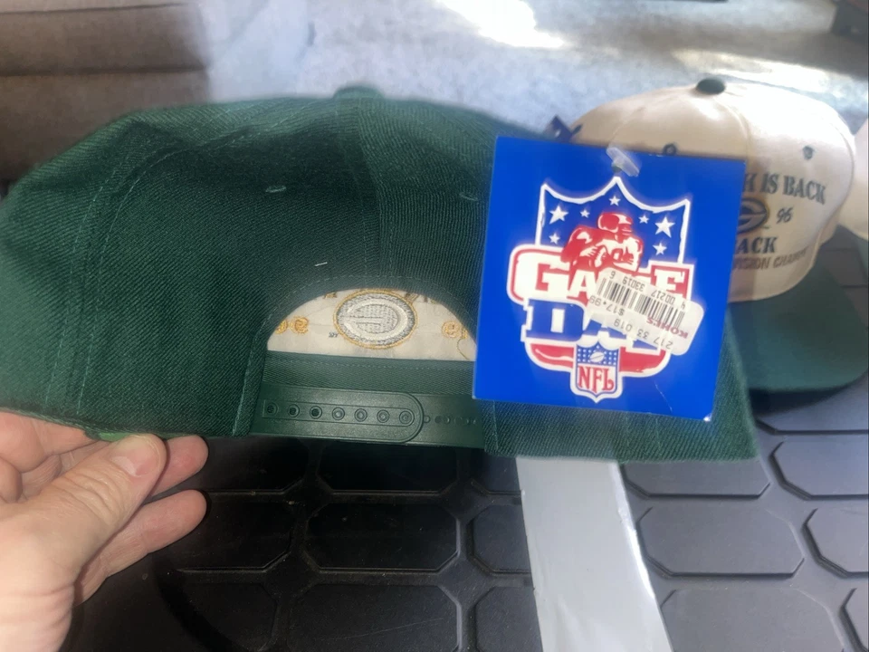 Gorra Green Bay Packers Snapback 3 Classic Script Nuevo Antiguo Stock Foto 3 de 4