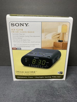 NEW in Box Sony ICF-C218 FM/AM Clock Radio Dream Machine w/ Auto Time Set