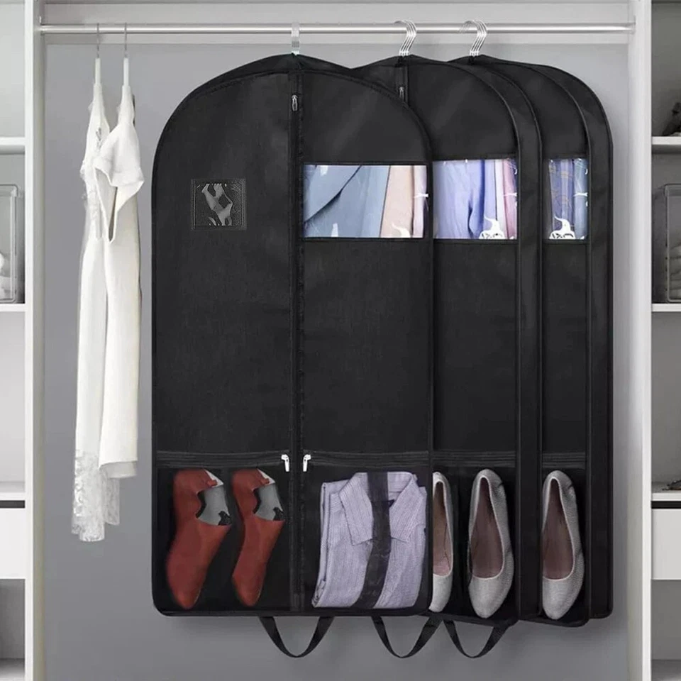 3 Stk Kleidersäcke Kleidersack Kleiderhülle Kleiderschutz Schutzhülle 110x60cm - Bild 3 von 4