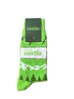 Visit Seattle Socks Green Rainier Orca Whale Logo Cotton/Poly One Size - NEW