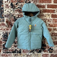 Carhartt Kids Girls XS 6 Greenish Montana Insulated Hooded Jacket US NWT