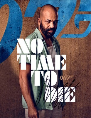 JEFFREY WRIGHT   Original James Bond 007 Autogramm & COA ~ No Time To Die 2021*