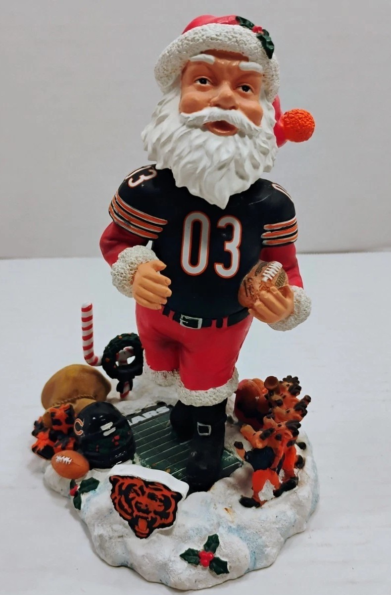 Chicago Bears NFL Legends Santa Bobblehead Holiday Gift