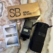 Nikon SB-50DX Speedlight Flash w/ Box Case Manual SB50DX Never Used