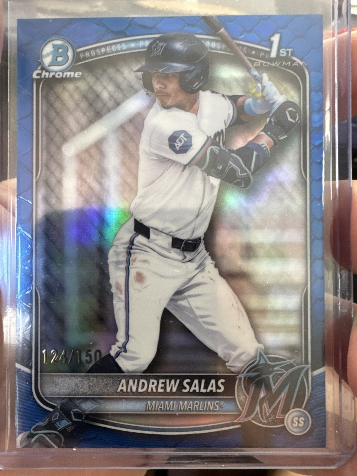 2025 Bowman Chrome Andrew Salas #BCP-156 1st Bowman Blue Reptilian /150 