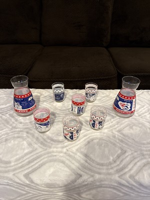 Libbey NASA Apollo Juice Carafe & Glass Set Missions 11, 12, 13