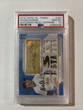 2018 Topps Triple Threads - Jacob Degrom Sapphire PSA 10 /3