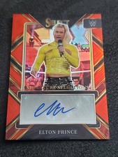 2023 Select WWE Signature Selections Red Prizm /49 Elton Prince Auto