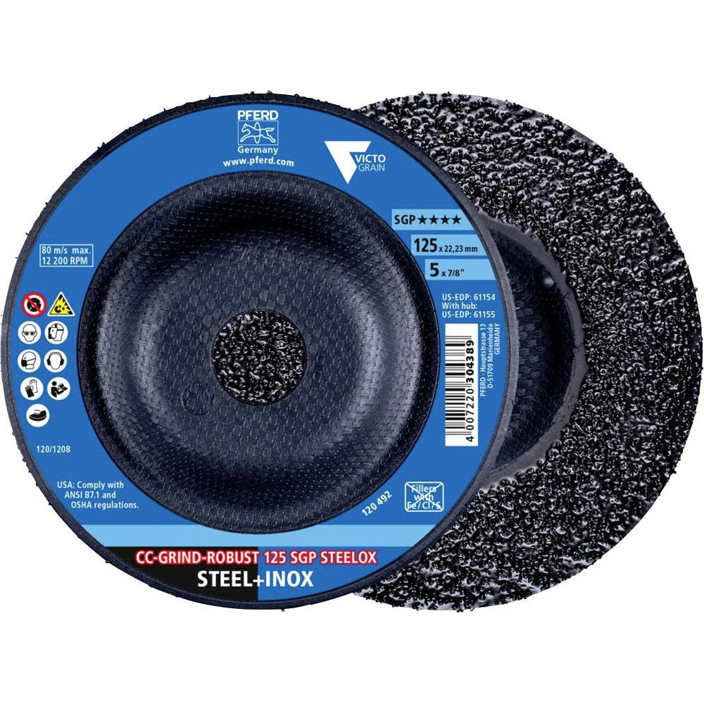PFERD CC-GRIND robust Grinding Disc for steel/INOX 125 mm