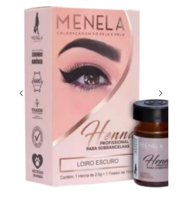 Menela Brazilian  Henna For Eyebrows Color Dark Blonde - Expiration soon