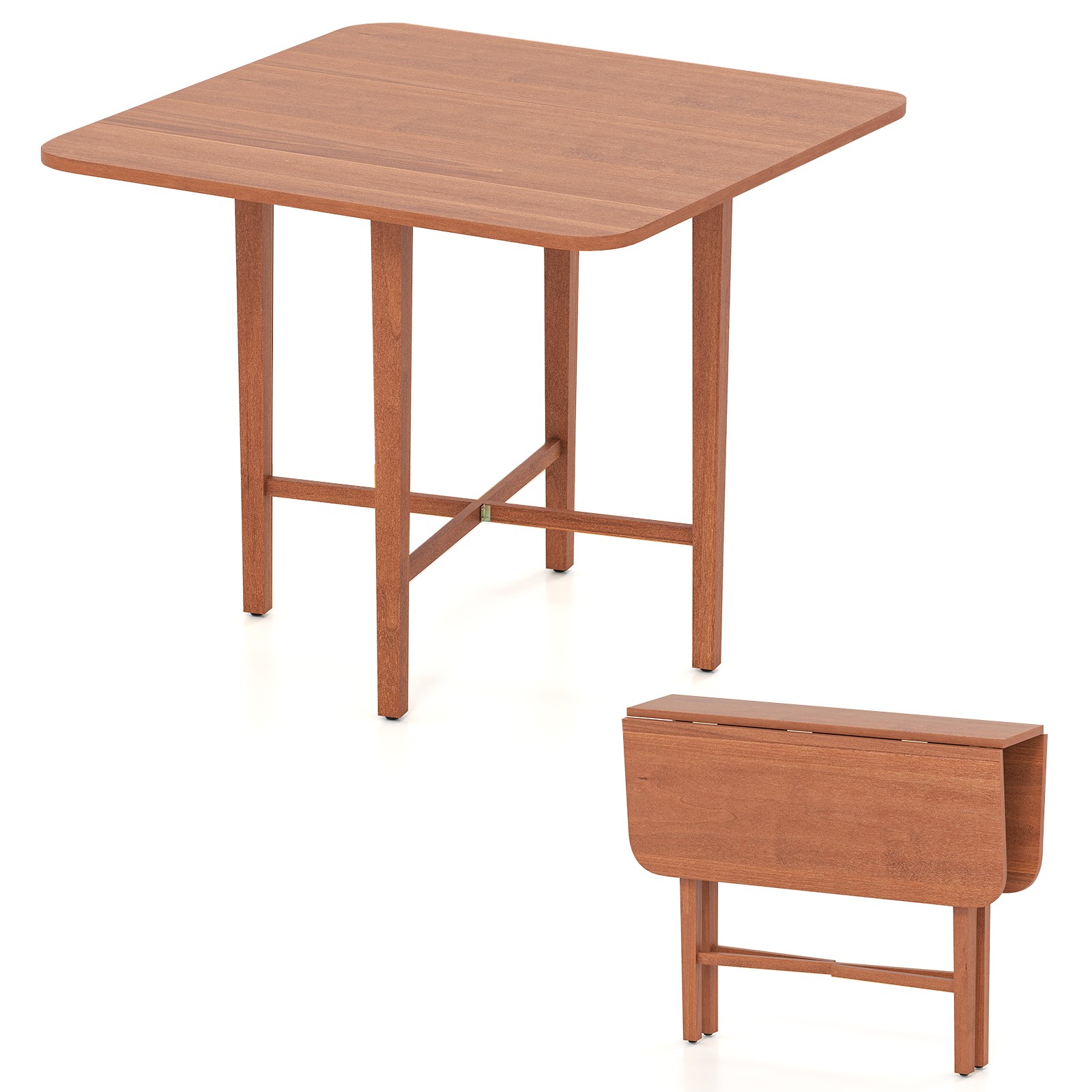 Space-saving Console Table Extendable Dining Table Walnut