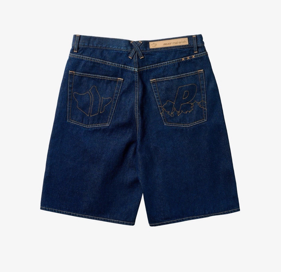 PALACE MAHARISHI BAGGY DENIM SHORTS INDIGO SIZE 30 SMALL IN HAND