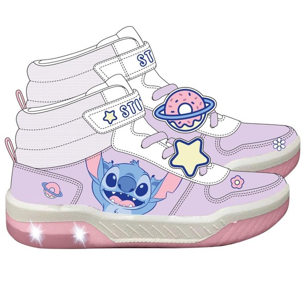 Sportschuh Sohle Pvc Mit Lichter Stitch Flieder - T028 Weiblich Cerdà-image